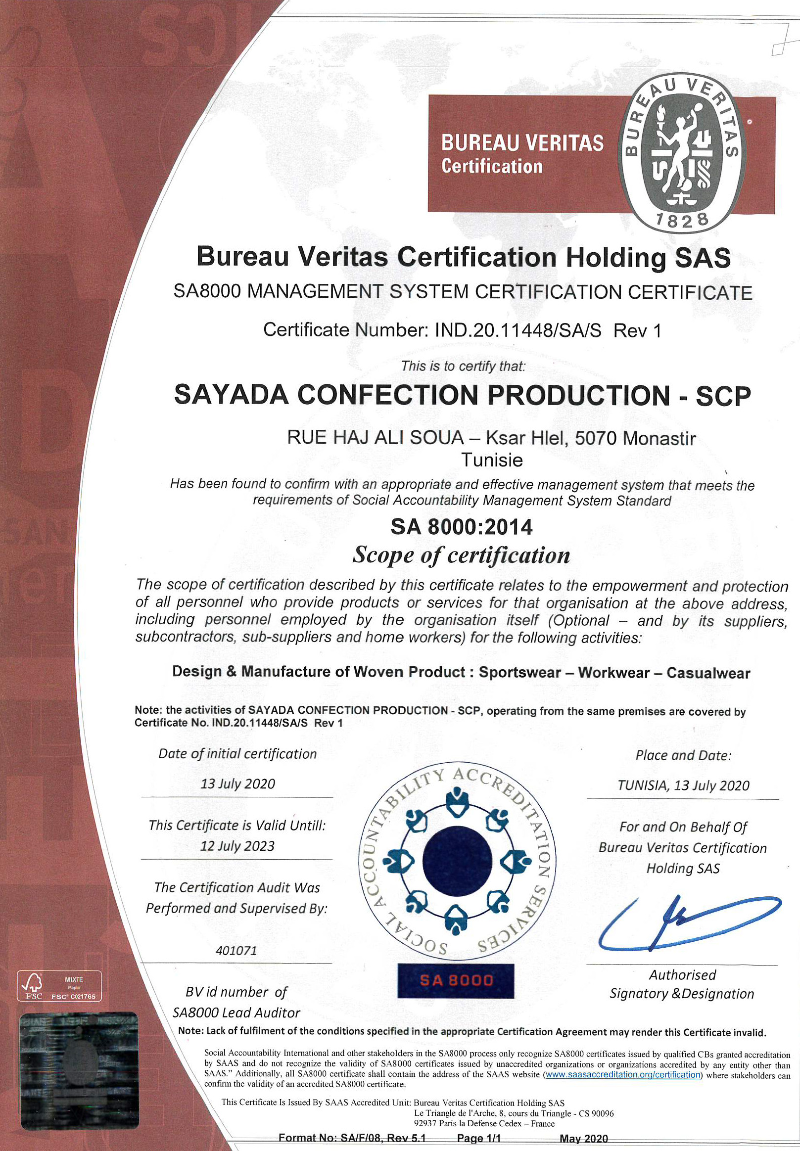 SCP certifiée SA 8000 : une production textile éthique en Tunisie
