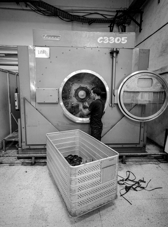 Machine industrielle de délavage